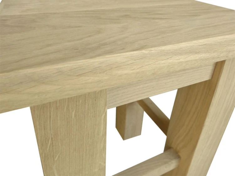 Taboret dębowy wysoki XL, lakier bezbarwny